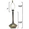 Contemporary Metal Lamp Base, Dark Bronze Finish With Gold Highlights, Nicely Weighted, 19.25" Tall